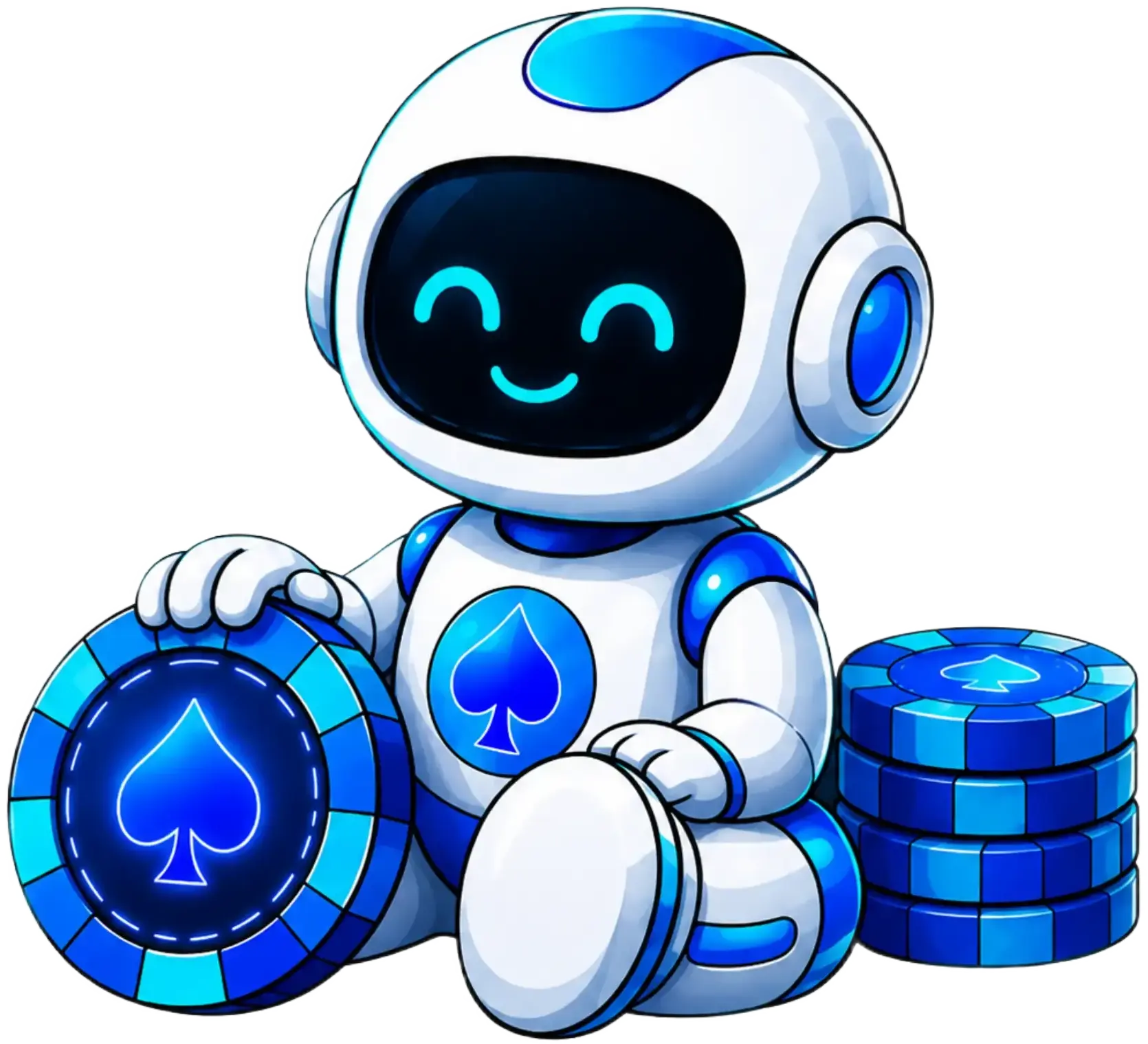 FairFlop mascot with poker chips